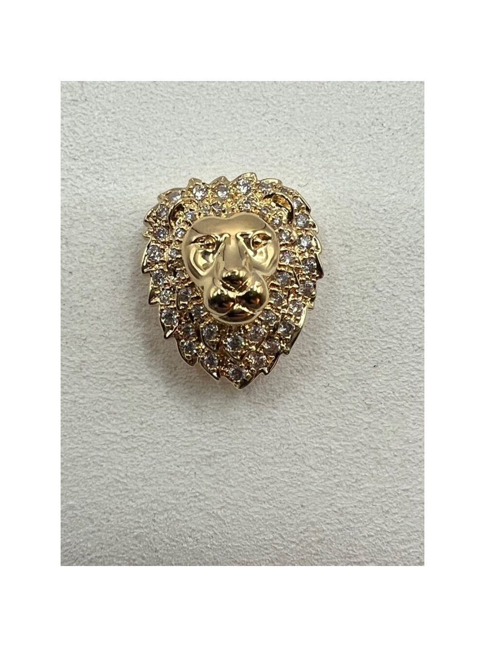 Lion Head Brooch Gold 1in tall x 1.5in wide